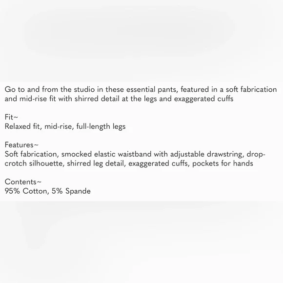 NWOT Free People Movement S Hot Shot Shirred Pants in Washed Black New - Picture 5 of 5